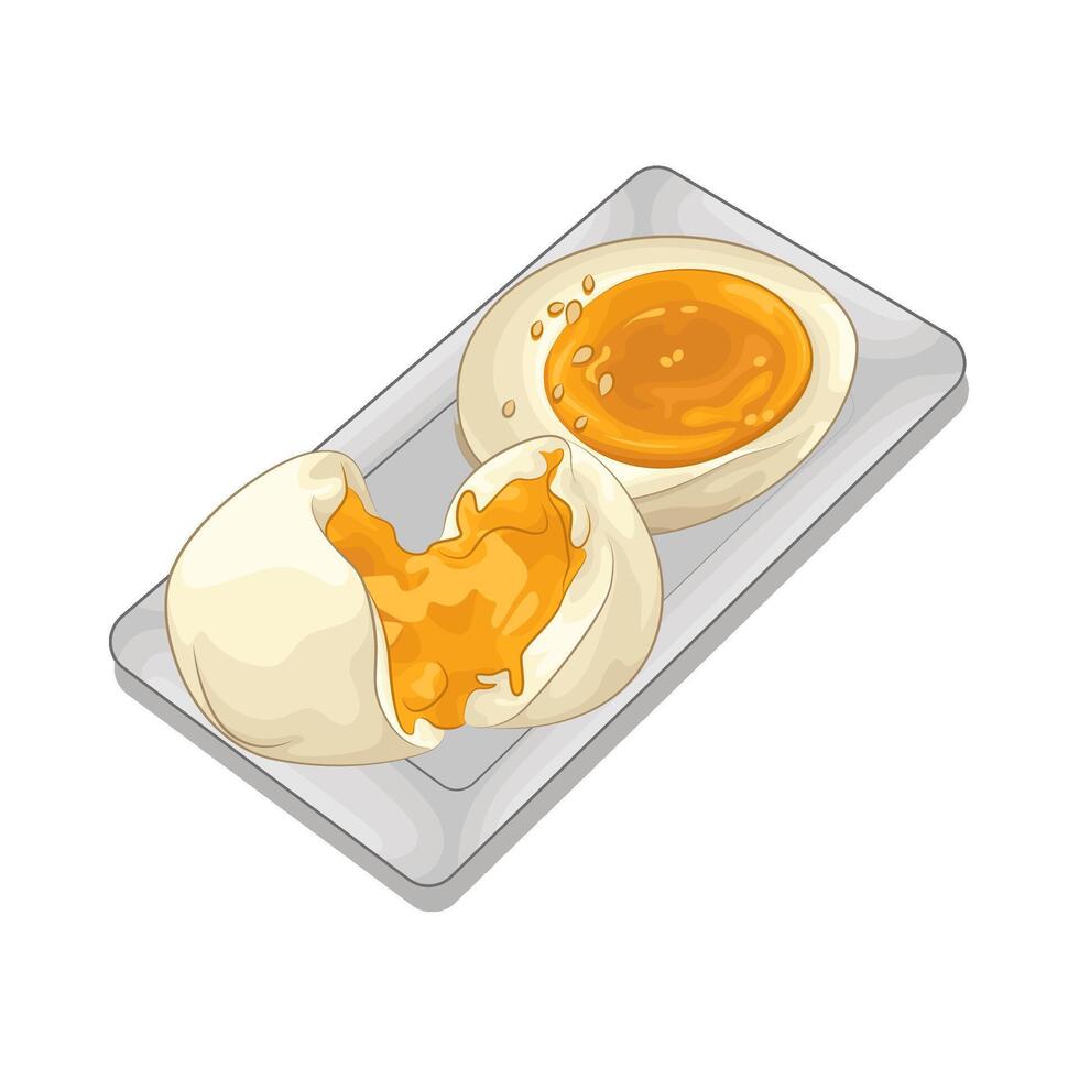Illustration of boiled egg vector