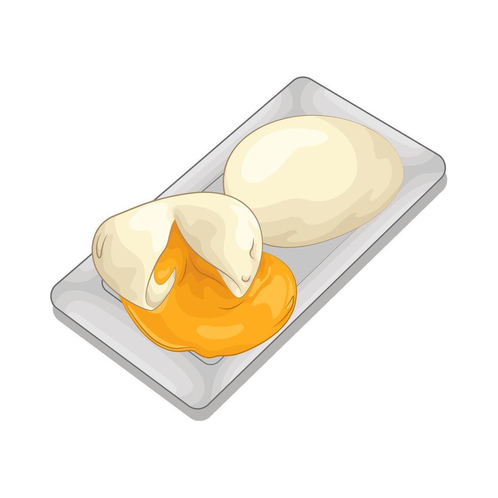 Illustration of soft boiled egg vector
