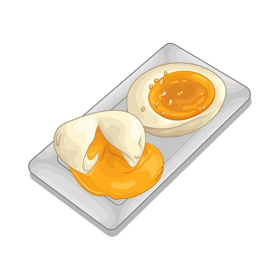 Illustration of boiled egg vector