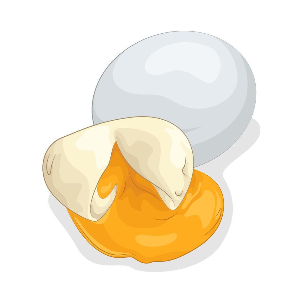 Illustration of soft boiled egg vector