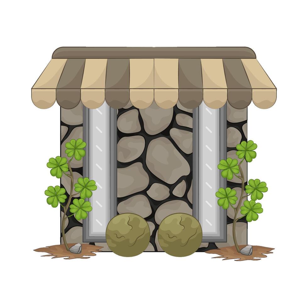 Illustration of house wall vector