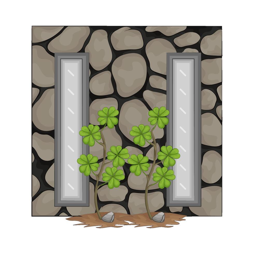 Illustration of house wall vector