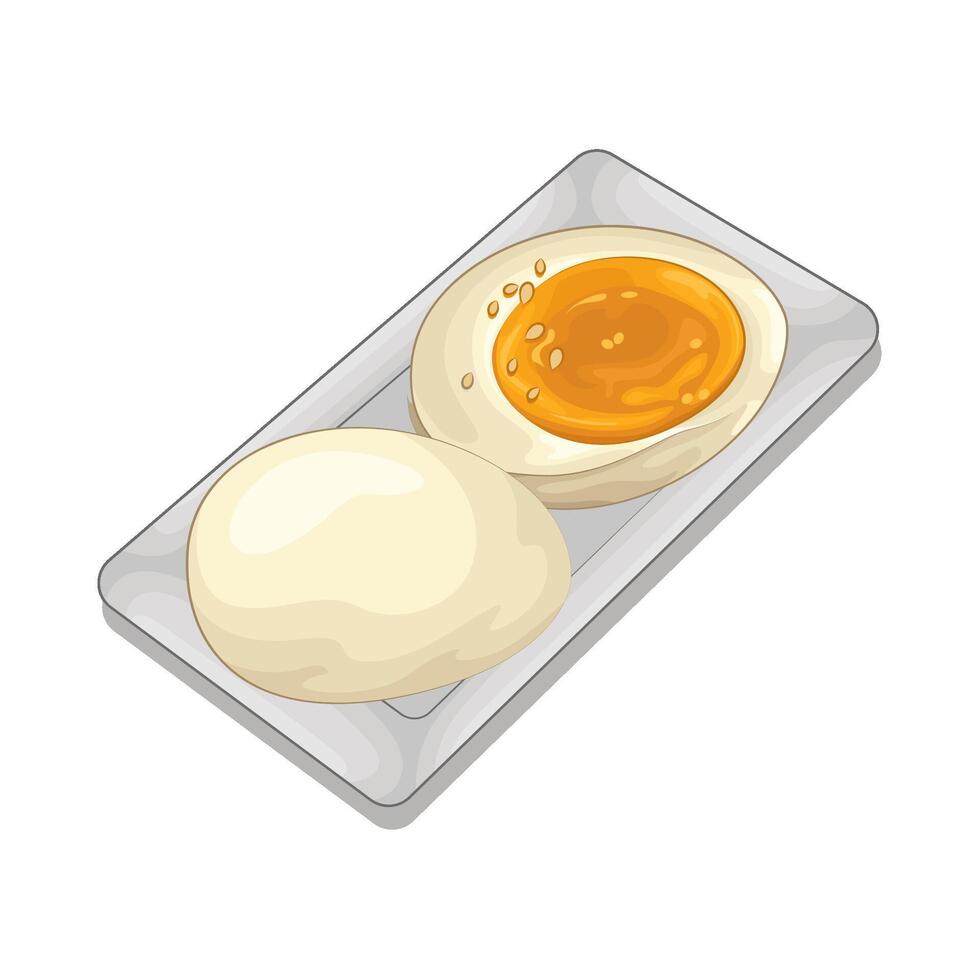 Illustration of boiled egg vector