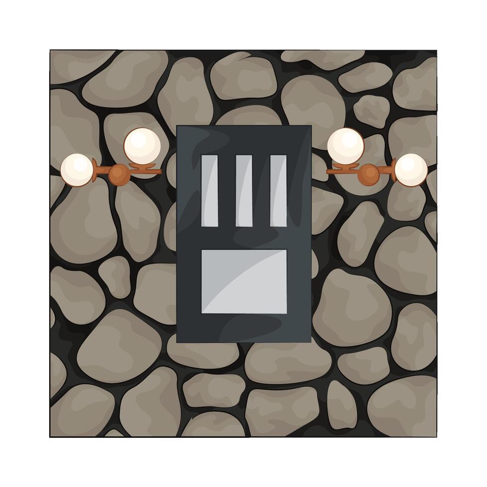 Illustration of house wall vector
