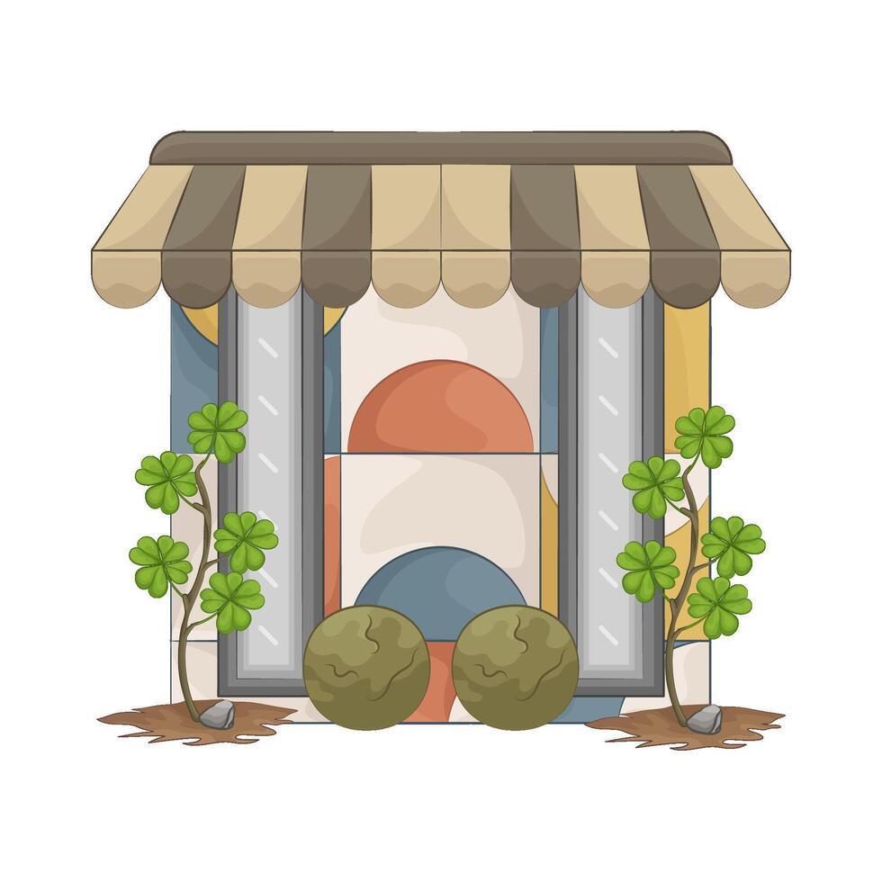 Illustration of house wall vector