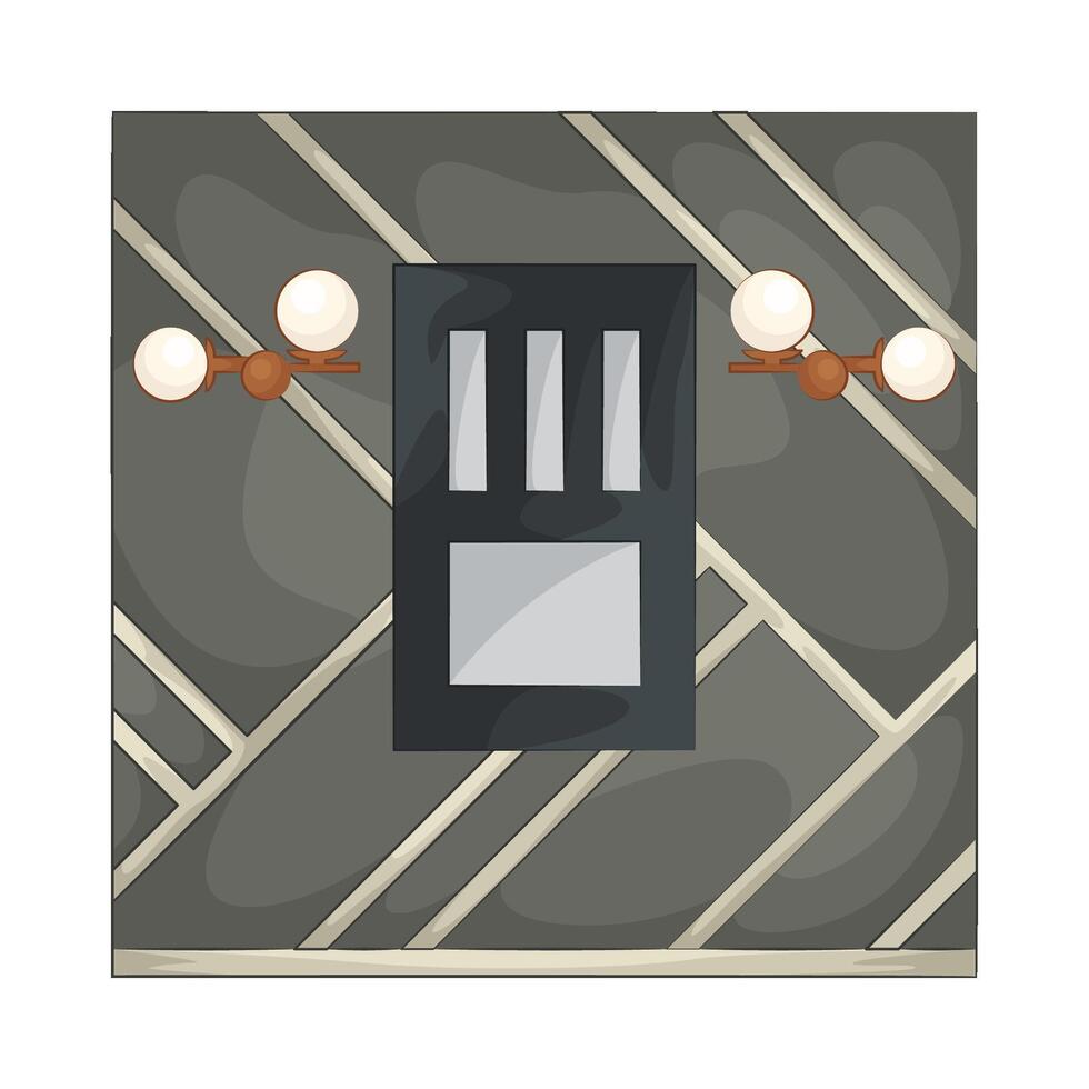 Illustration of house wall vector
