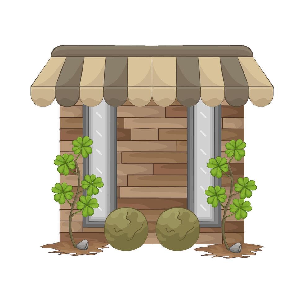 Illustration of house wall vector