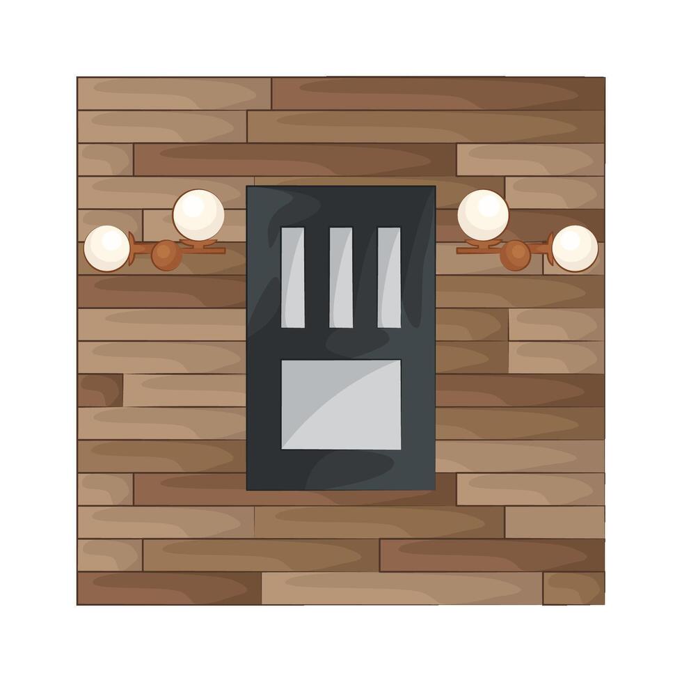 Illustration of house wall vector