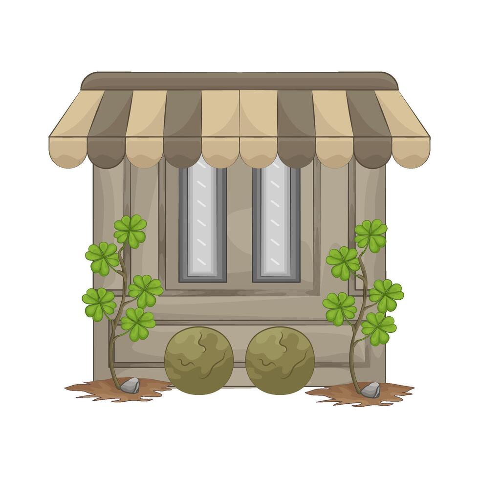 Illustration of house wall vector