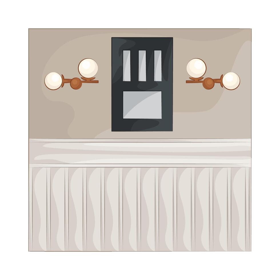 Illustration of house wall vector