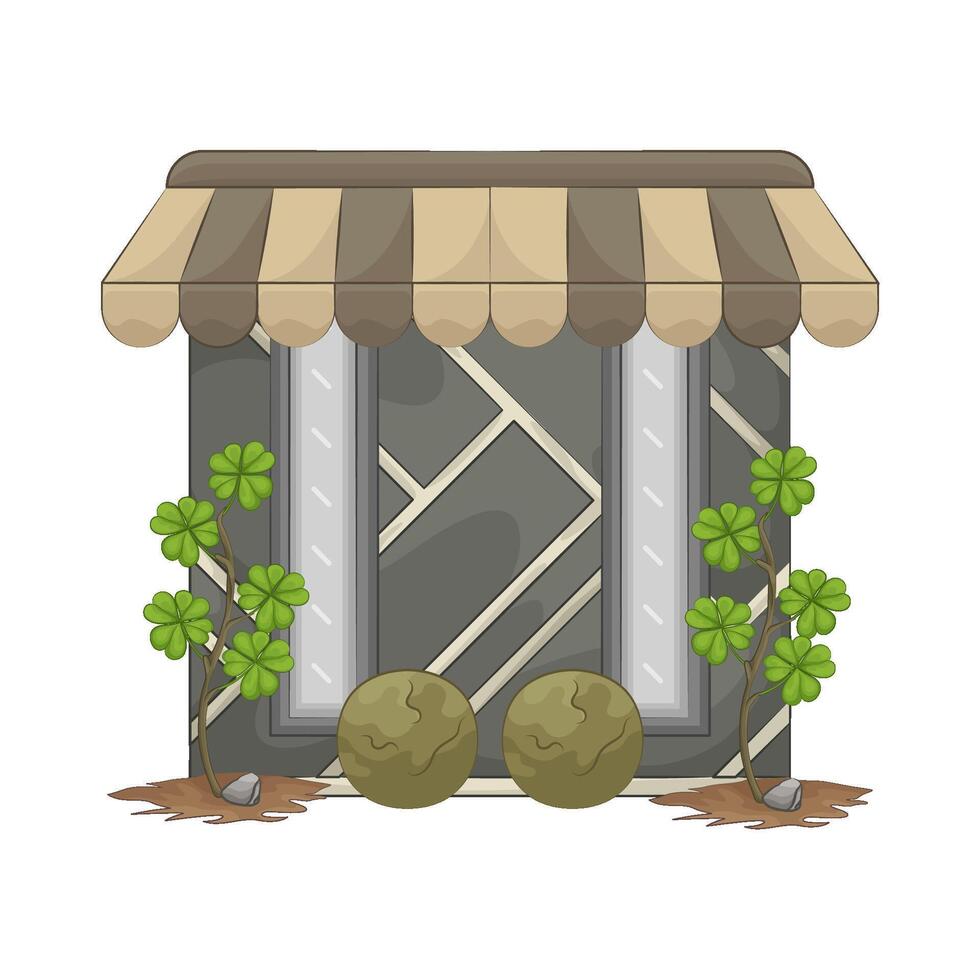 Illustration of house wall vector