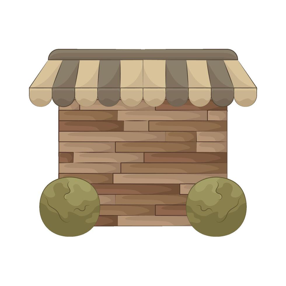 Illustration of house wall vector