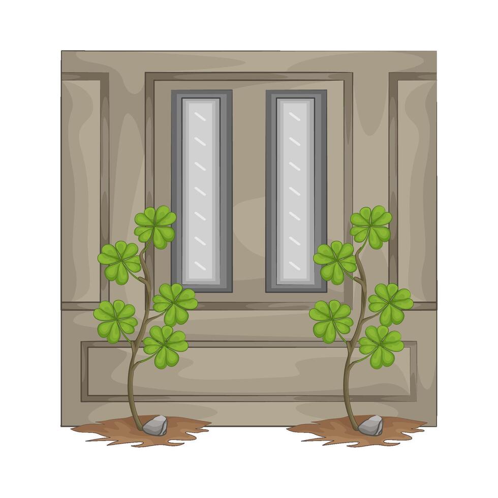 Illustration of house wall vector