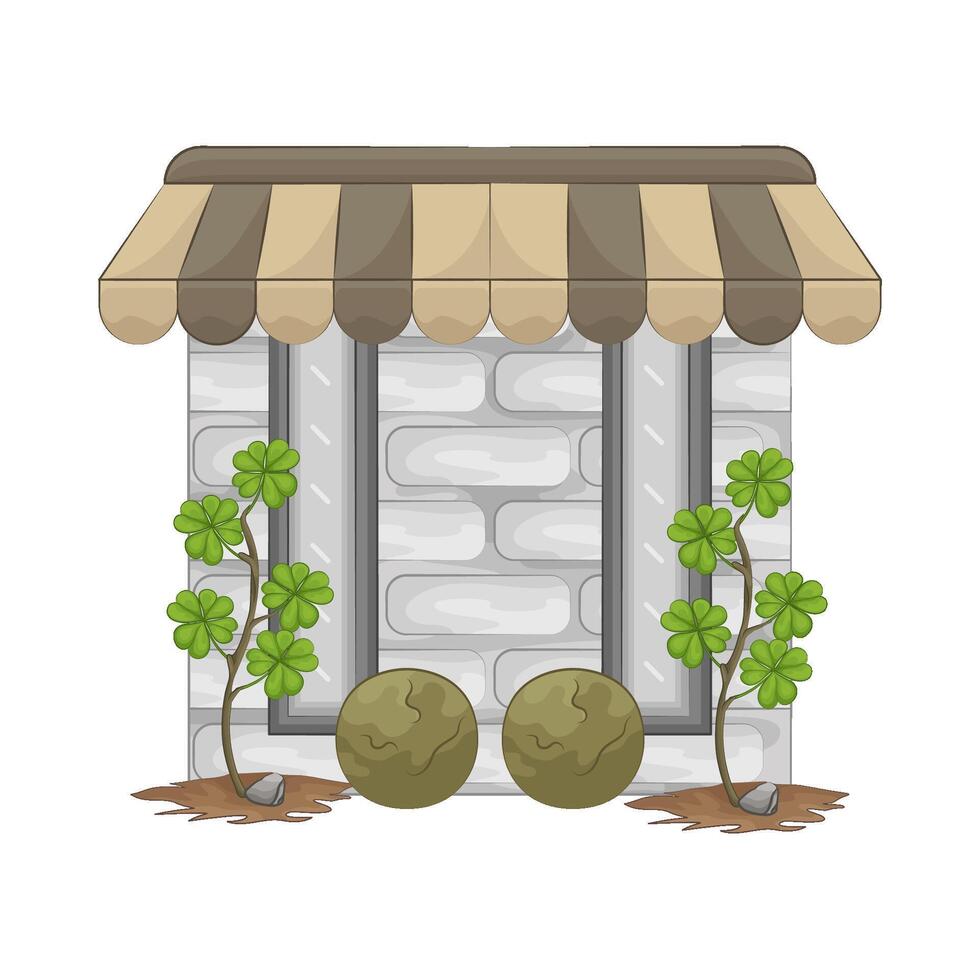 Illustration of house wall vector