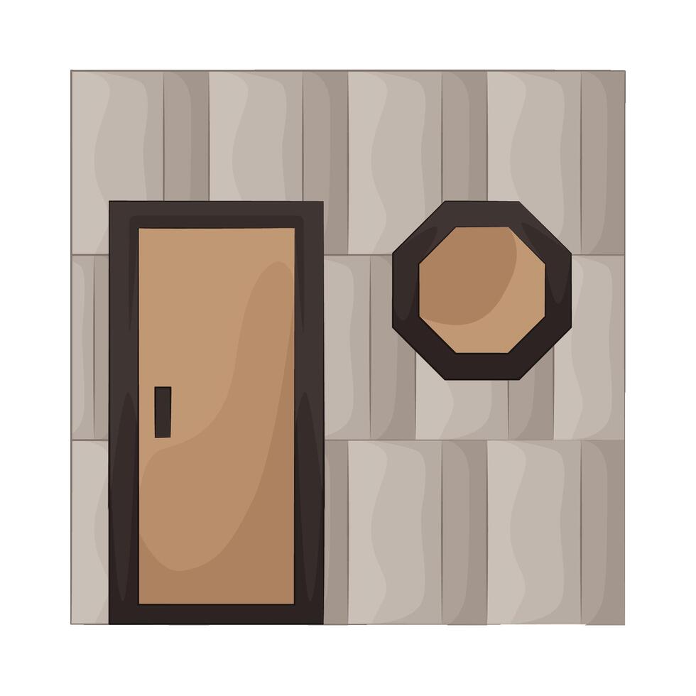 Illustration of house wall vector
