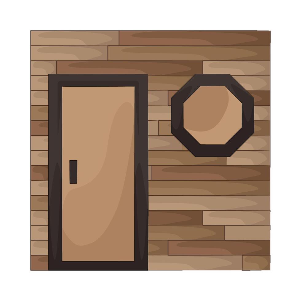 Illustration of house wall vector