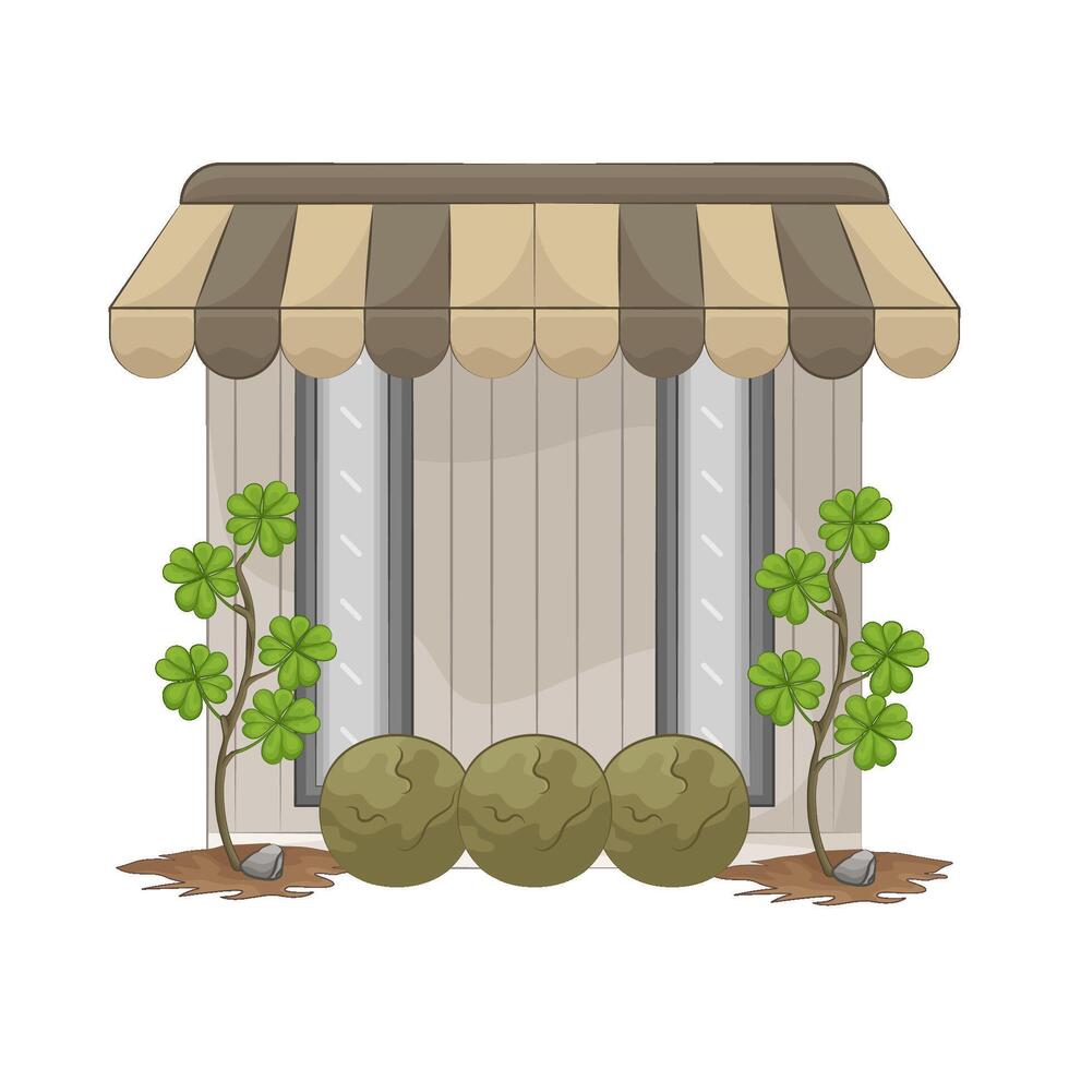 Illustration of house wall vector