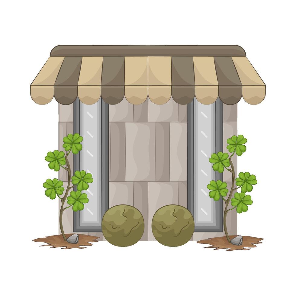 Illustration of house wall vector