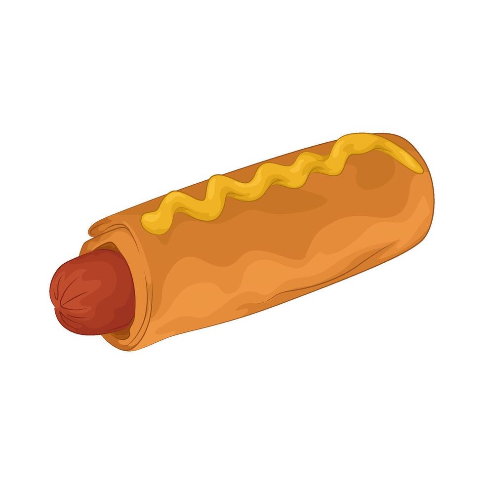 Illustration of hotdog vector