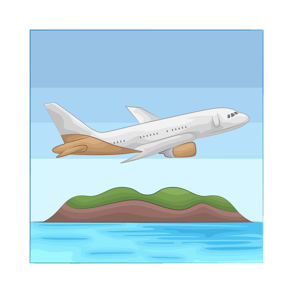 Illustration of airplane vector