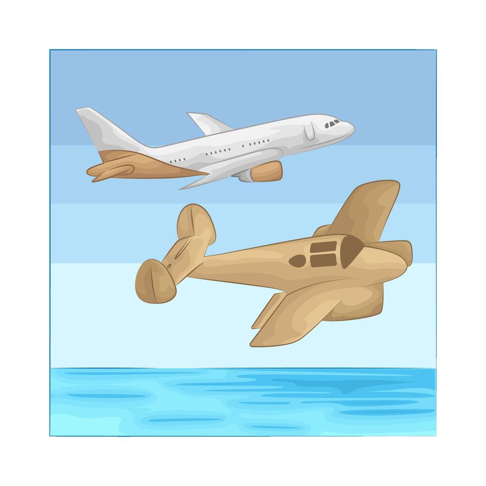 Illustration of airplane vector