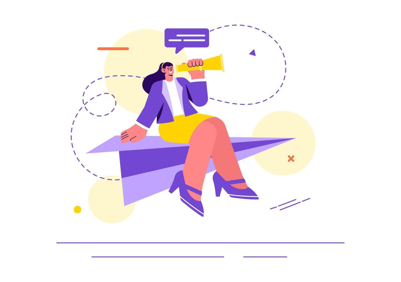 Business Leadership Illustration with A Businessman Leader Helping the Team Develop Themselves to Achieve Success in a Flat Cartoon Background vector