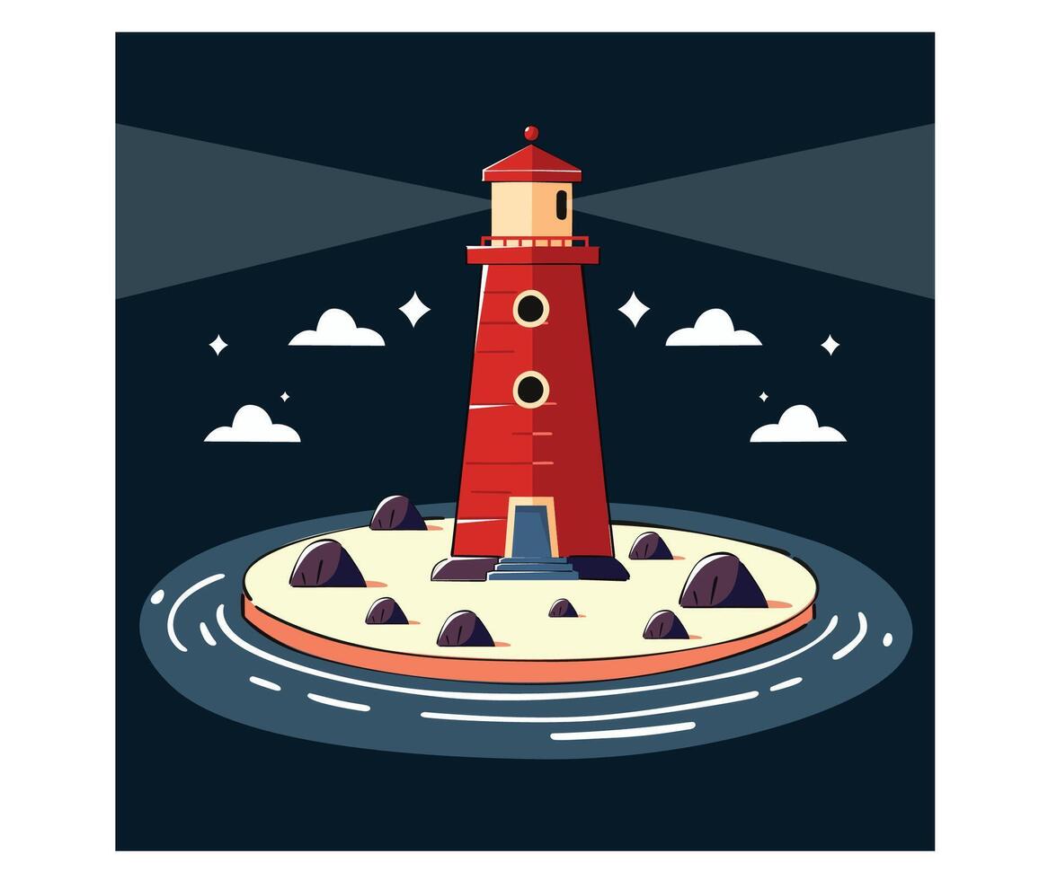 Lighthouse Background Design vector