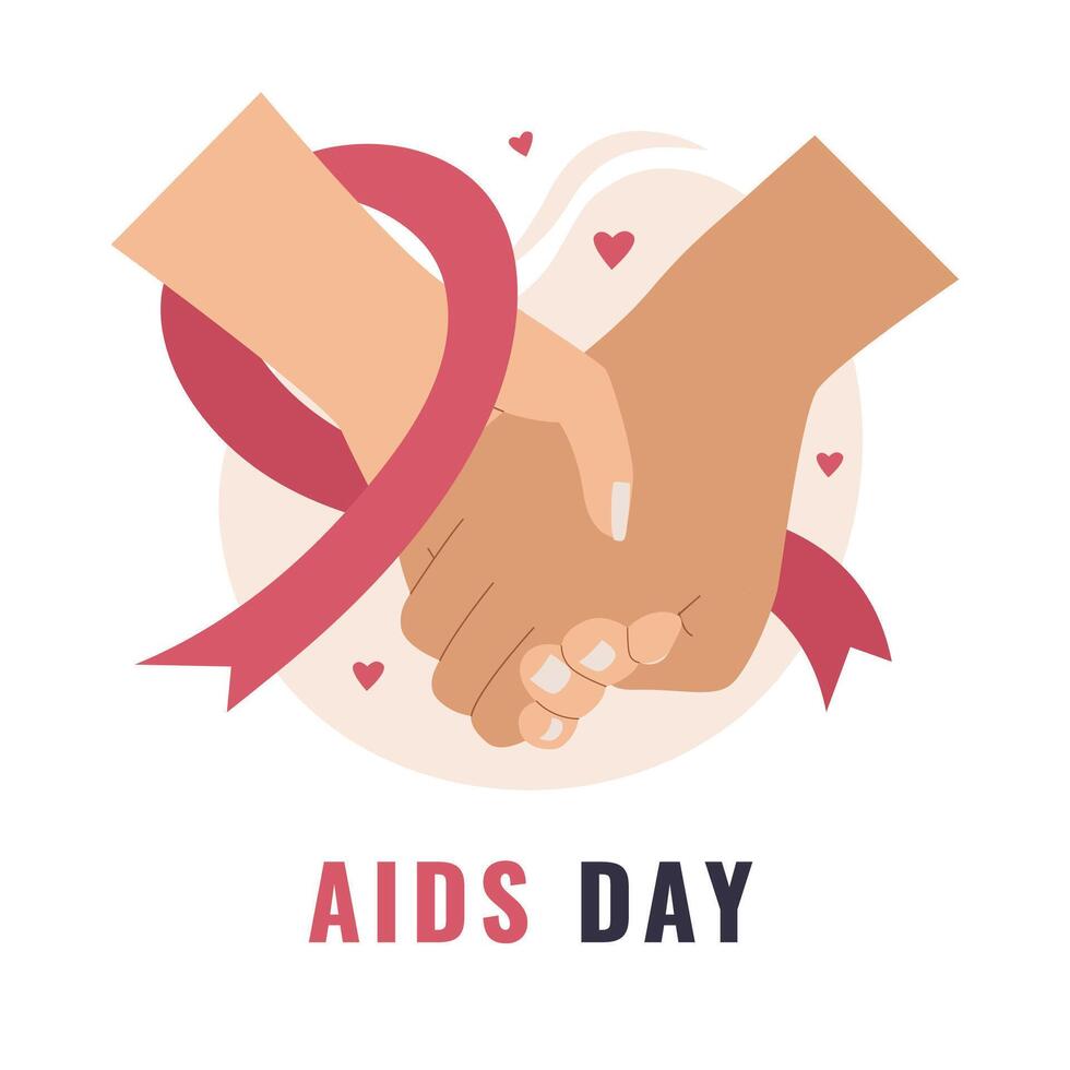 World AIDS day concept vector