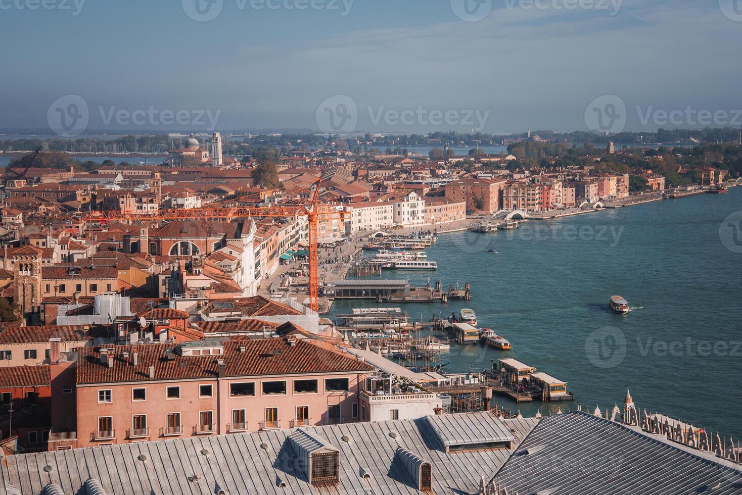 Venice, Italy Aerial View Cityscape - Summer Collection of Venetian Hotels and Restaurants photo