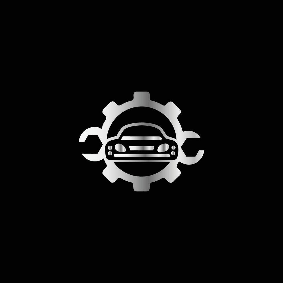 Auto Repair Service Icon Logo Design Template.Car Mechanic Logo Piston and Cog Wheel Gear Icon Logo Template Design Illustration. vector