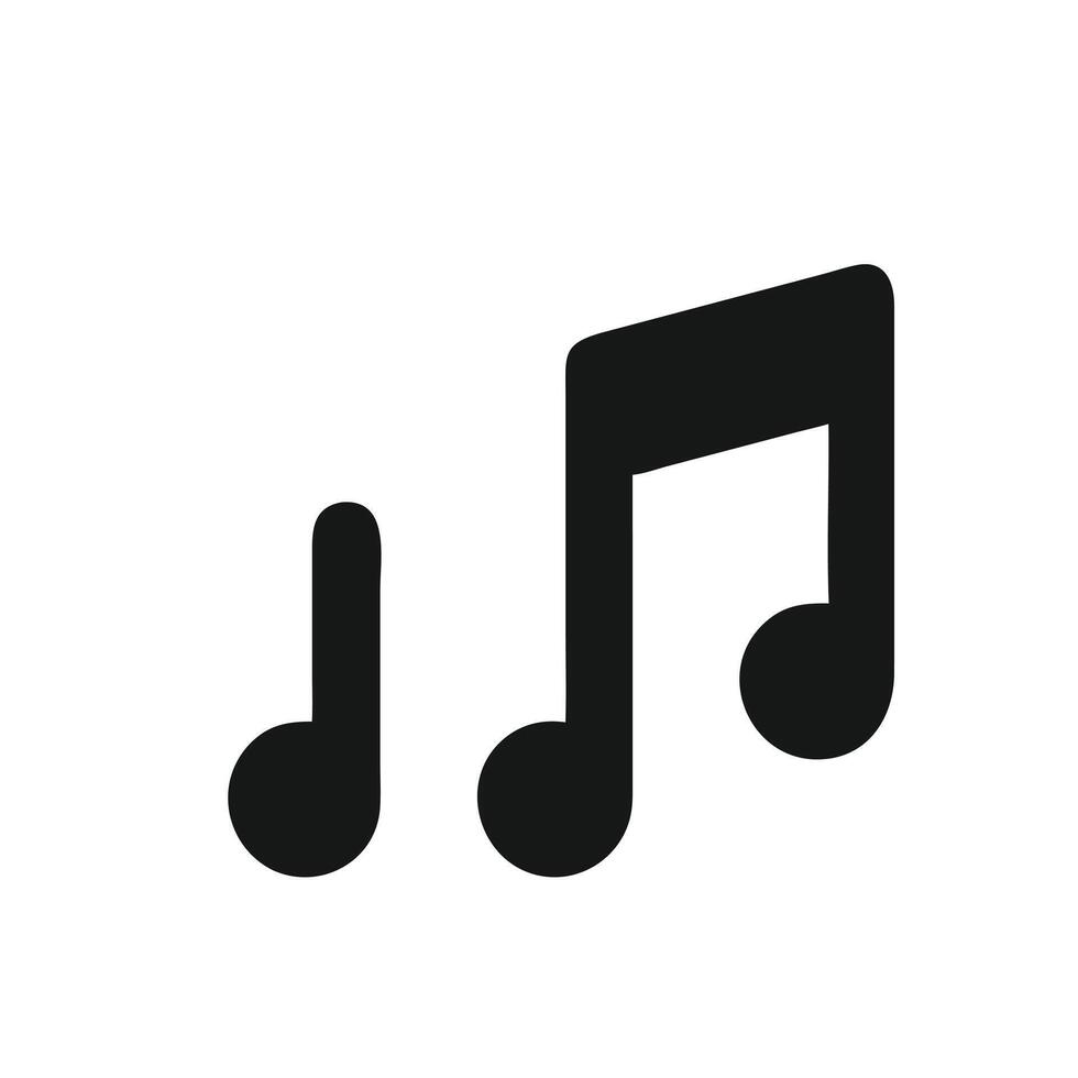 Music notes, song, melody or tune flat icon for musical apps and websites vector