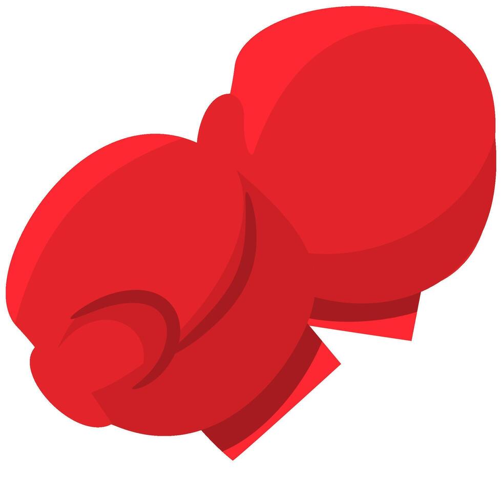 Red boxing gloves on white background vector