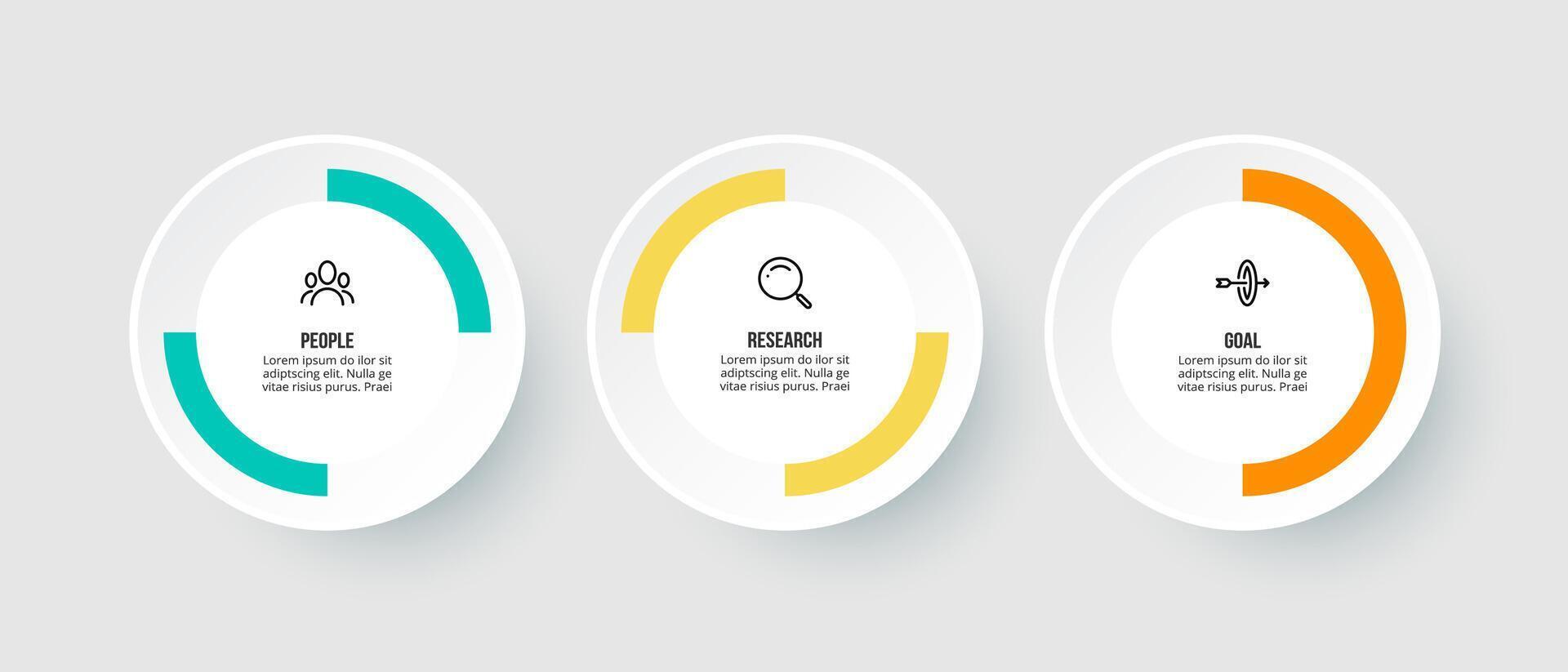 Business concept infographic template with option. vector