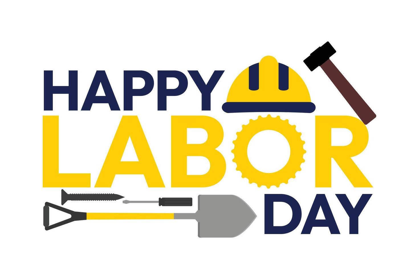 happy Labor day design banner. vector