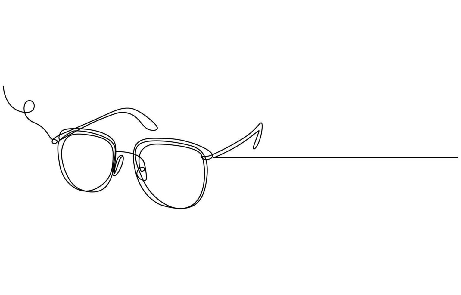 Glasses icon line continuous drawing . One line eyeglasses icon background. Eyeglasses icon. vector
