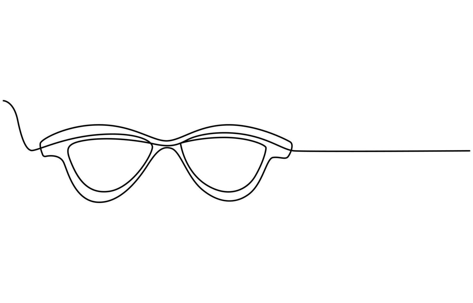 Glasses icon line continuous drawing . One line eyeglasses icon background. Eyeglasses icon. vector