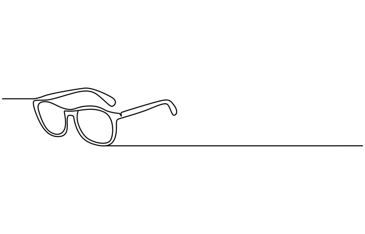 Glasses icon line continuous drawing . One line eyeglasses icon background. Eyeglasses icon. vector