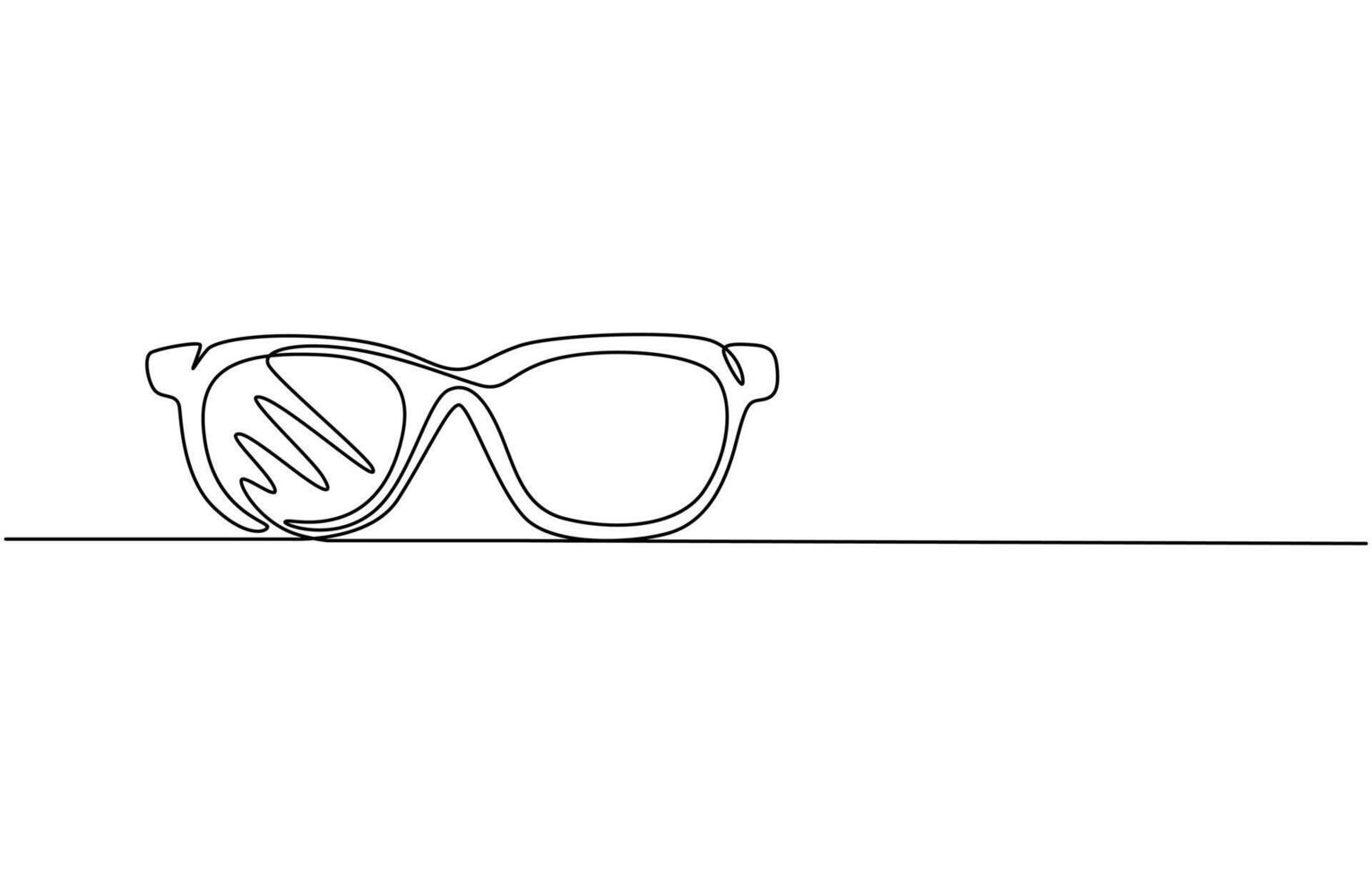 Glasses icon line continuous drawing . One line eyeglasses icon background. Eyeglasses icon. vector