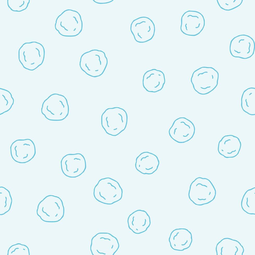 Outline Snowball Seamless Pattern illustration for Print, Wallpaper, Decoration. vector