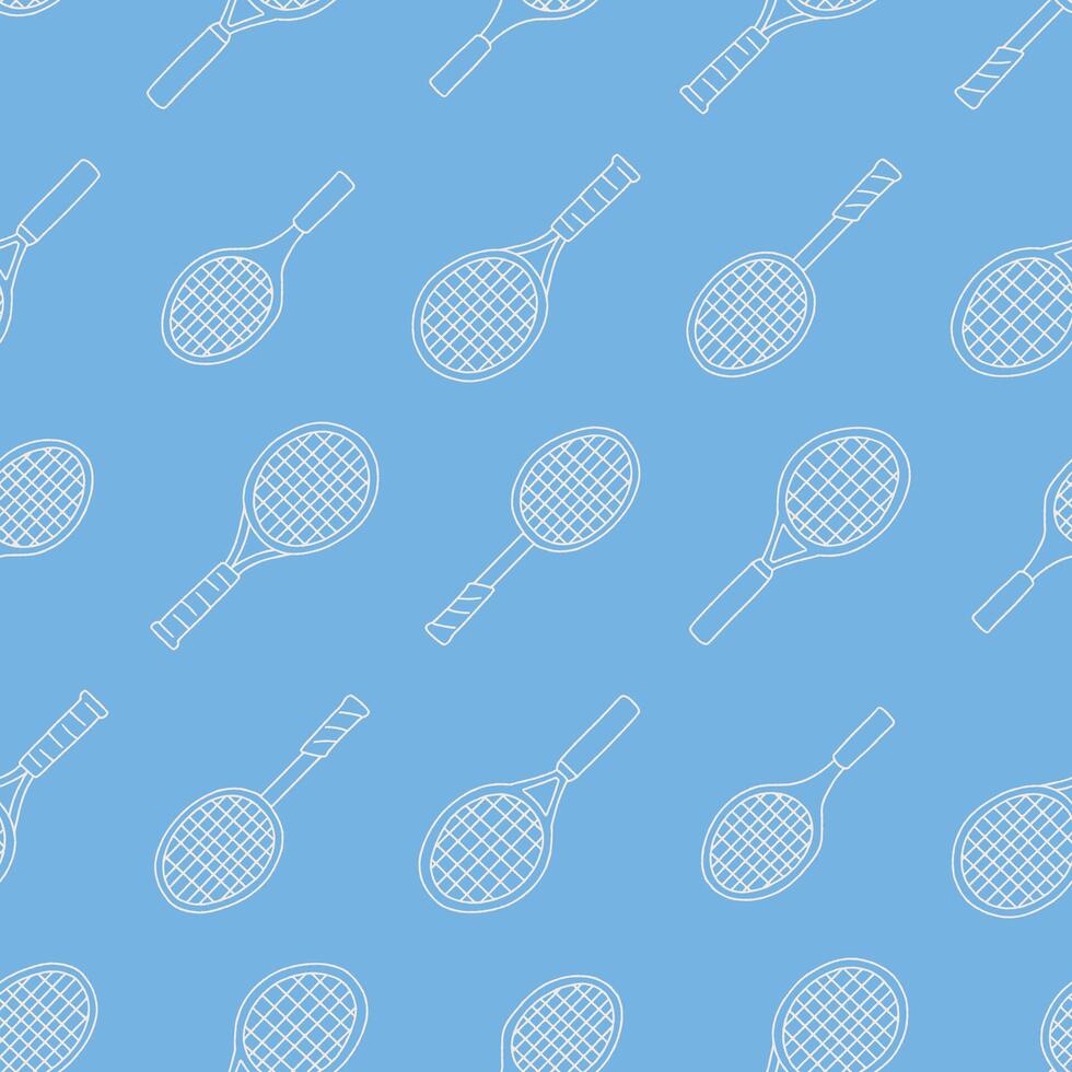 Outline Collection of Racket Seamless Pattern illustration Design vector