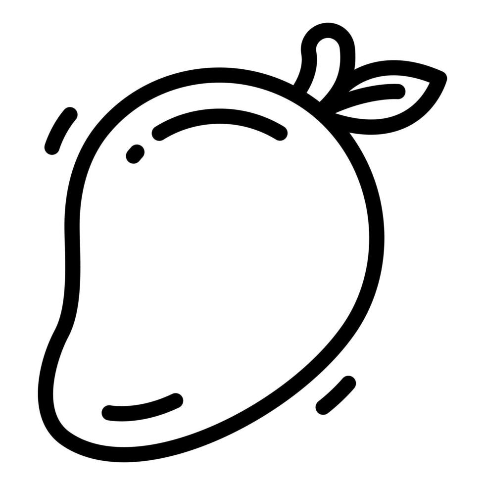 Mango Simple Line Icon Logo Symbol vector