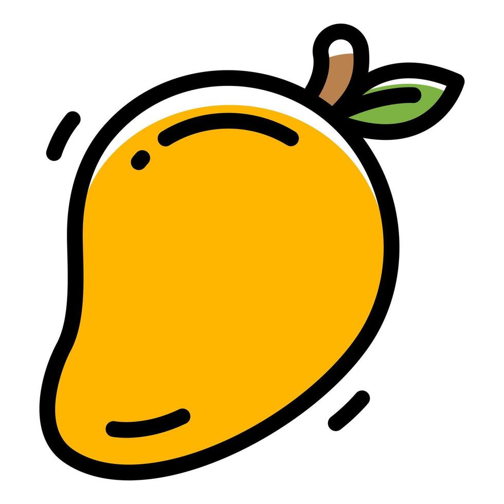 Mango Simple Line Icon Logo Symbol vector