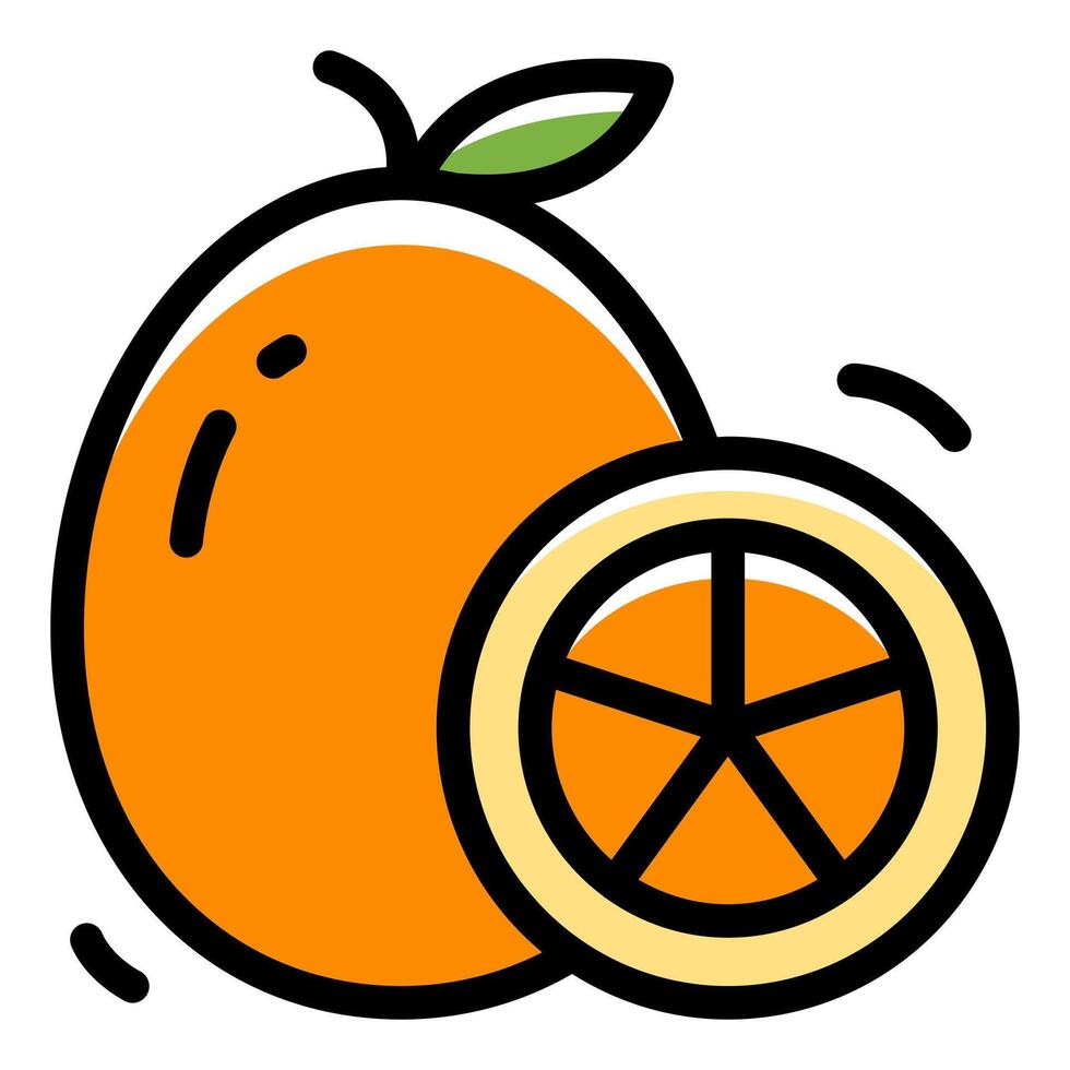 Kumquat Simple Line Icon Logo Symbol vector