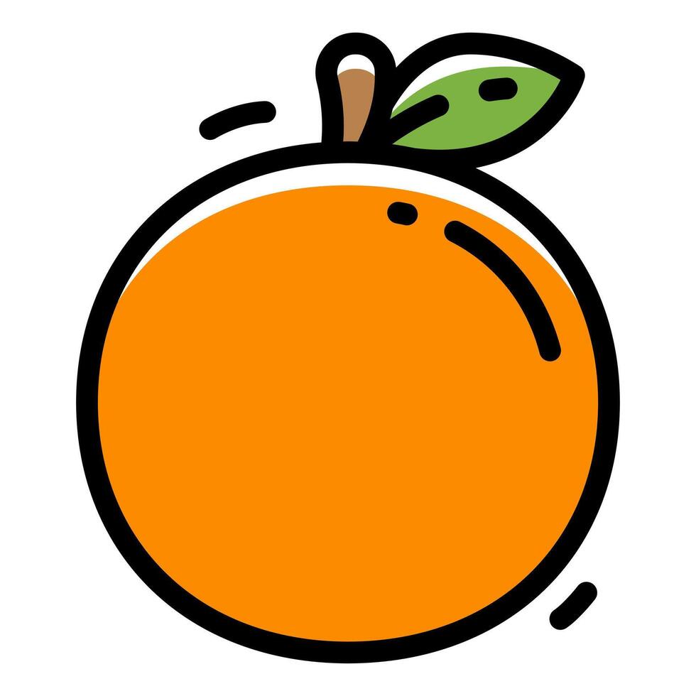 Orange Simple Line Icon Logo Symbol vector