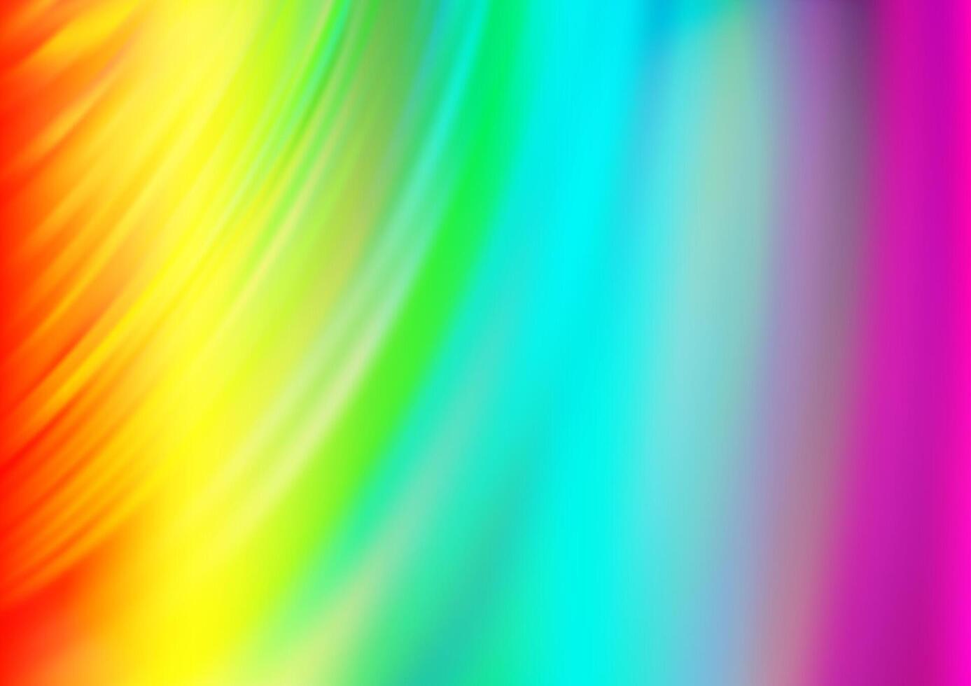 Light Multicolor, Rainbow background with curved circles. vector