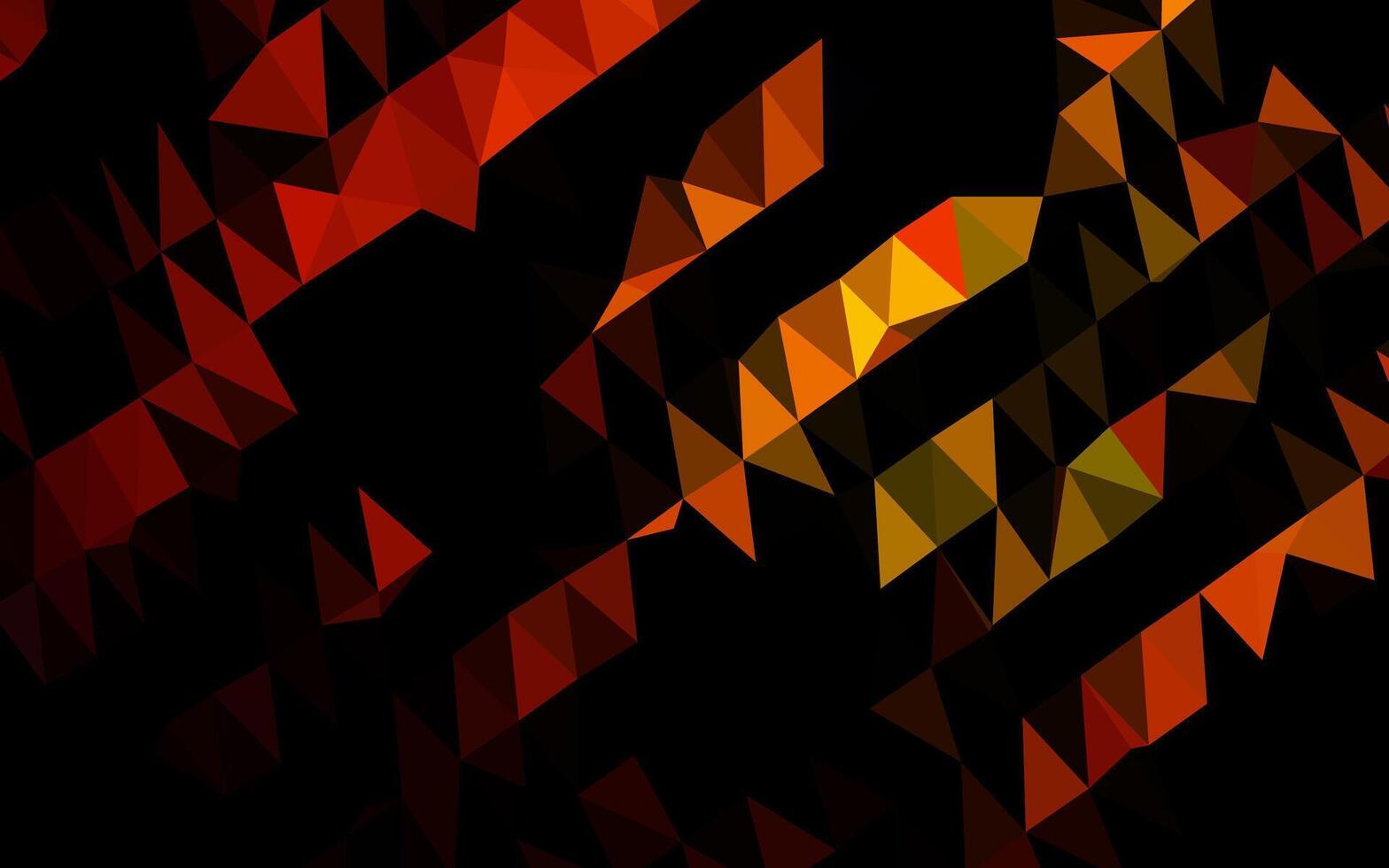 Dark Orange polygon abstract background. vector