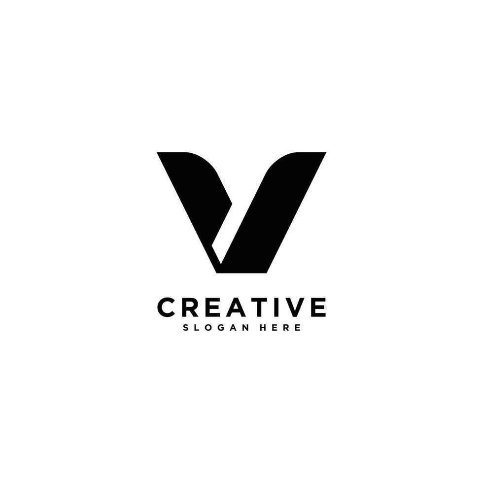 initial letter V logo design vector