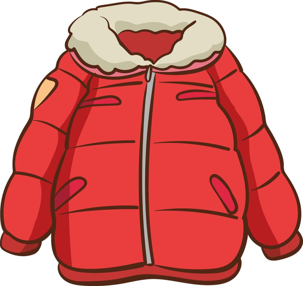 Winter clothing for children. Colorful warm coat for kids isolated on white background. illustration for fashion store, sale, childhood concept vector