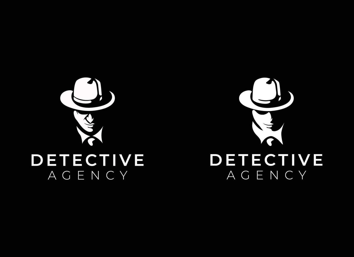 Simple and clean detective logo design. Detectives theme logo vector