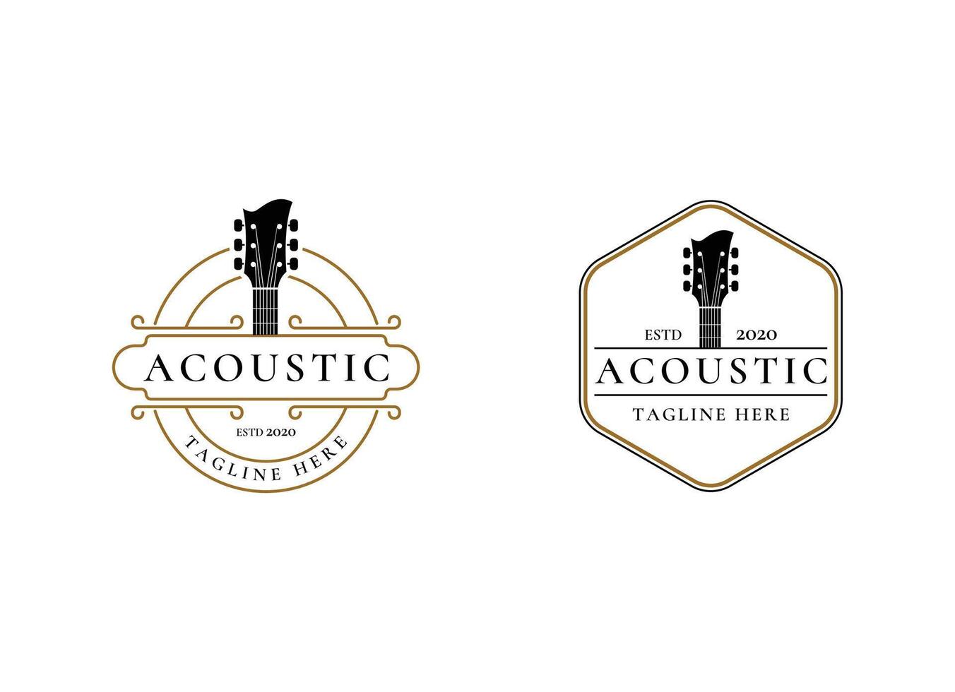 Music Guitar Festival Logo Design Template. Music Festival Logo vector